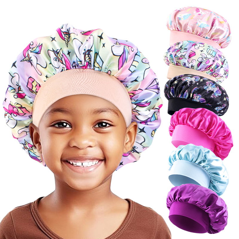 Hair Care For 5 Year Old Girl - Bonnet de nuit élastique pour enfants,
