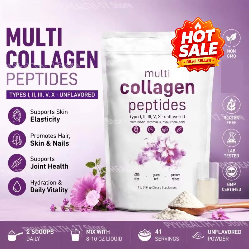 Hair Care Capsule - Poudre de peptides de collagène multi-types