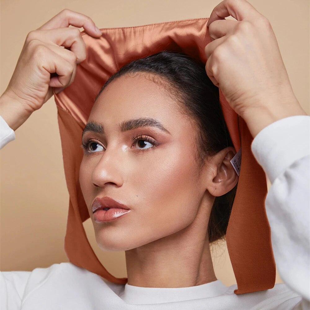Satin Hair Bonnet - Bonnet Hijab en Satin Modal, sous-capuchon