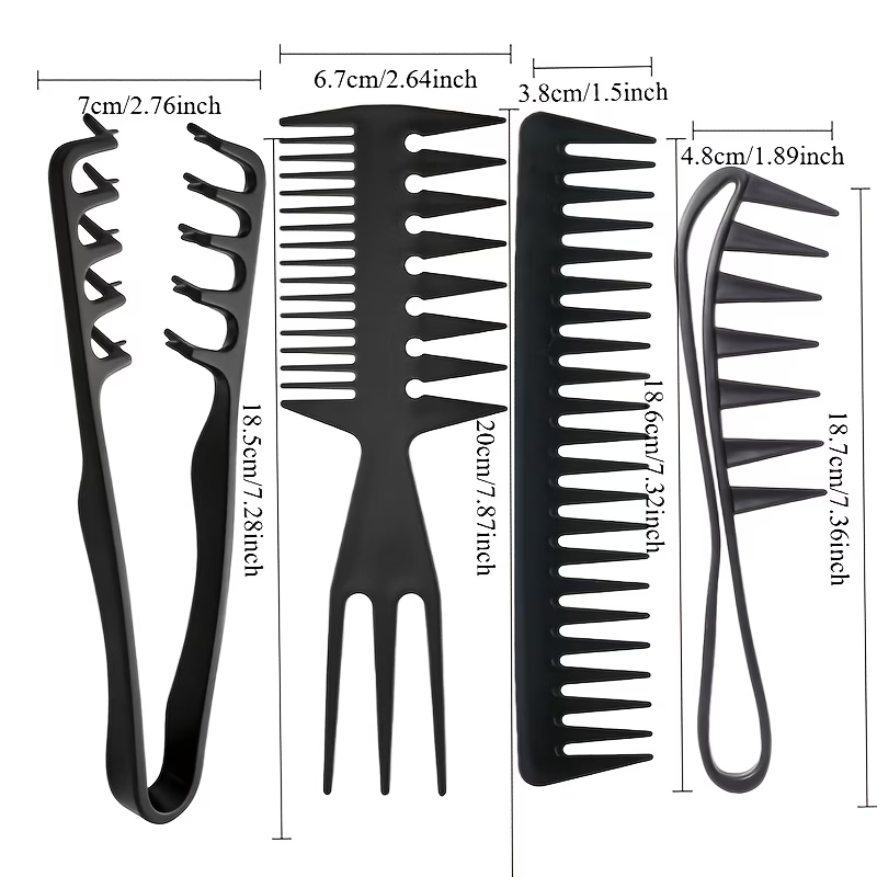 Lot de 4 peignes coiffants pou - Detangling Wide Comb avis et prix