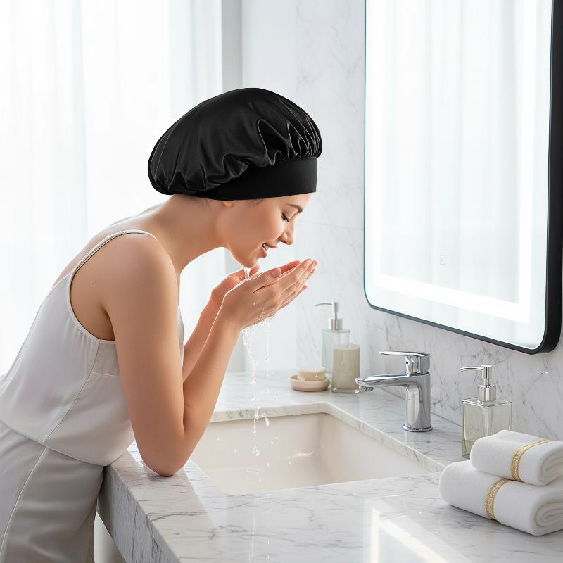Bonnet de nuit en satin, lot d - Satin Hair Bonnet avis et prix