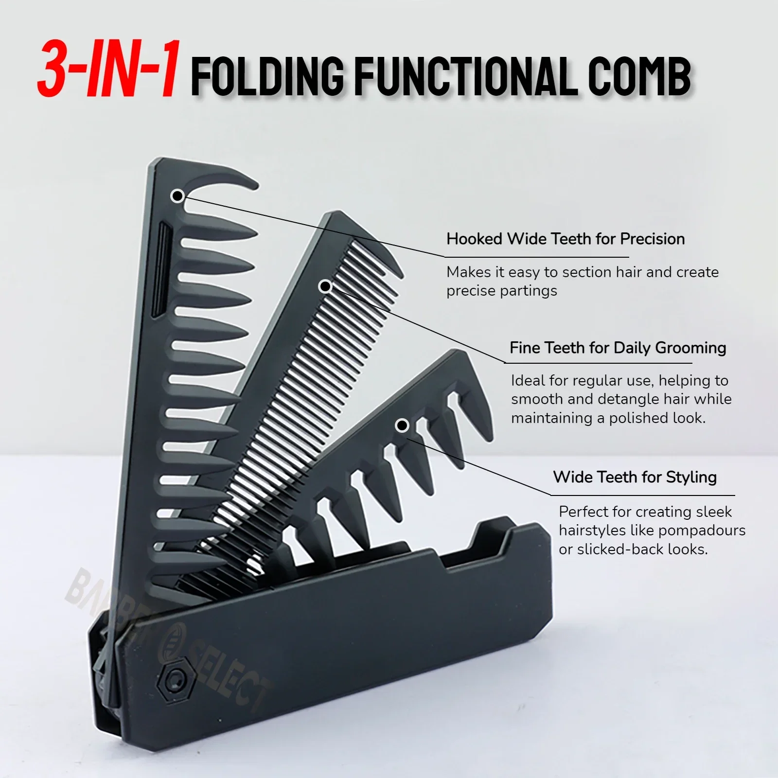 Nouveau peigne pliable portabl - Detangling Wide Comb avis et prix