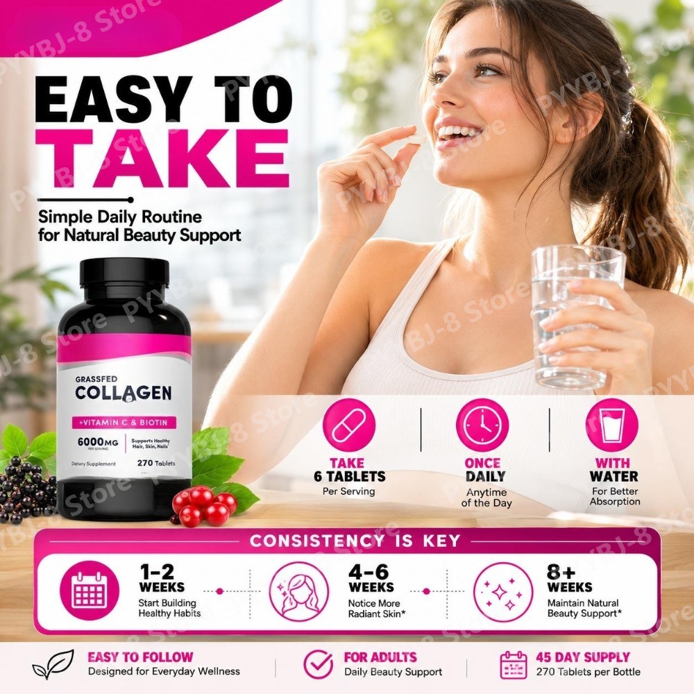 Comprimés de collagène 6000 mg - Hair Care Capsule avis et prix