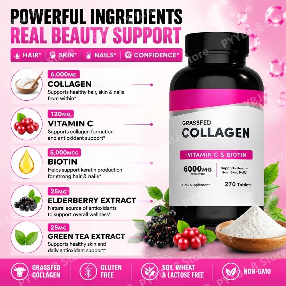 Comprimés de collagène 6000 mg - Hair Care Capsule avis et prix
