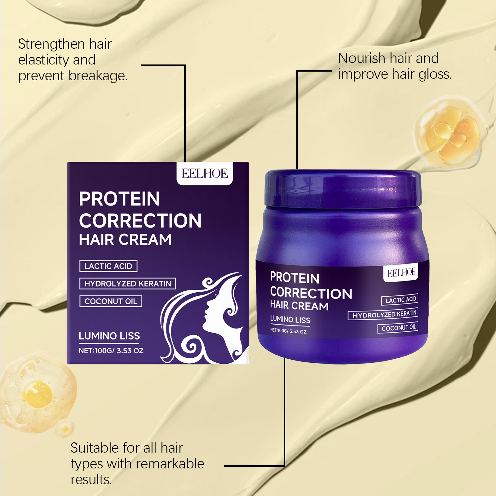 Crème lissante pour cheveux à  - Hair Care Dupes avis et prix